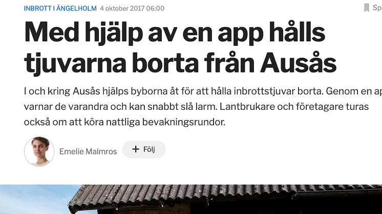 CoYards hjälper till att hålla tjuvarna borta från Ausås