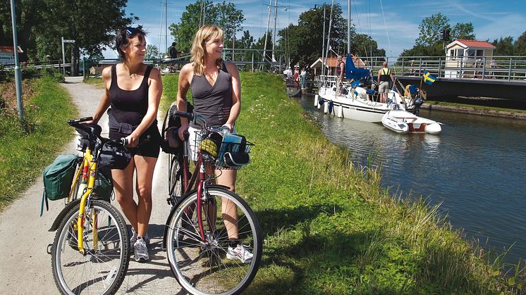 Cykelturismen längs Göta kanal växer