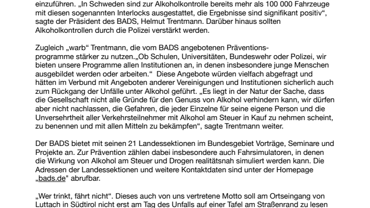 „Unfall in Südtirol als deutlicher Weckruf“