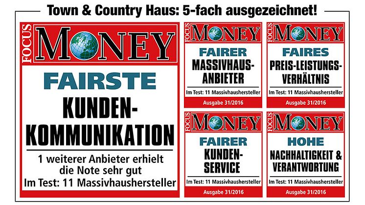 Town & Country Haus 5-fach ausgezeichnet