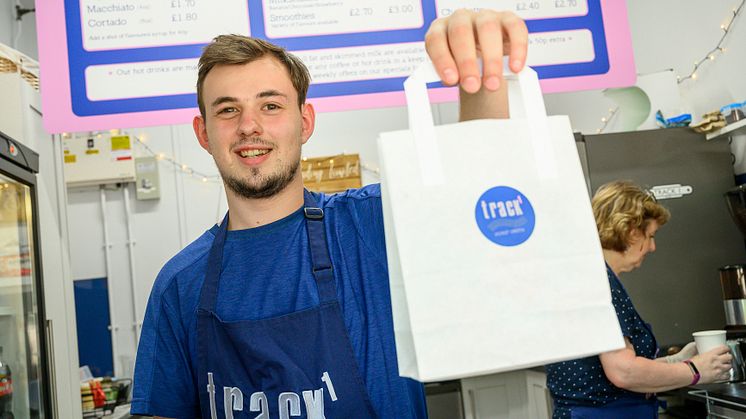 Will Stubley works at Track 1 coffee shop at Hurst Green station