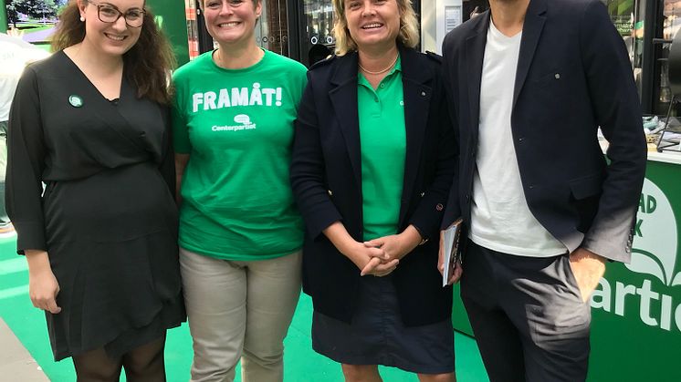 Några av Centerpartisterna som idag presenterade Centerpartiets rapport "Ett grönare Skåne är möjligt"