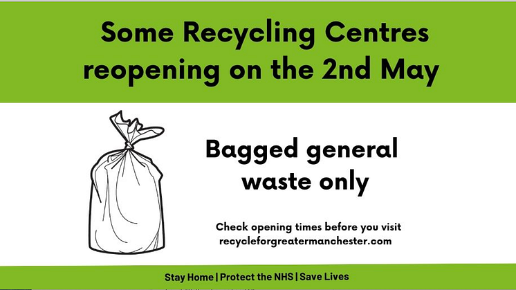 ​Bagged ‘grey bin’ waste only! Please work with us at the re-opened recycling centre