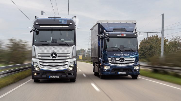 Mercedes-Benz bränslecellslastbil testas nu på allmän väg i Tyskland.