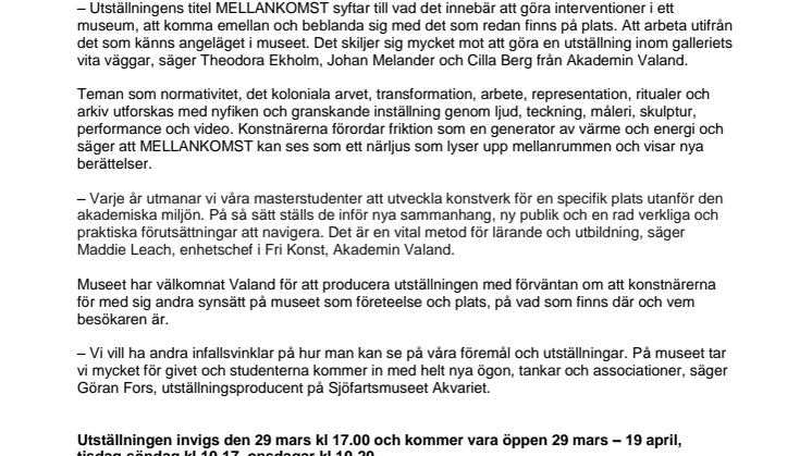MELLANKOMST