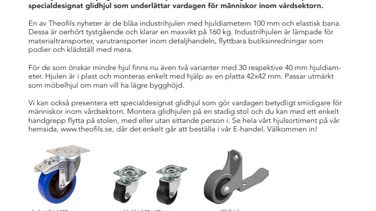 Nya hjul för smarta och praktiska butiksinredningar 