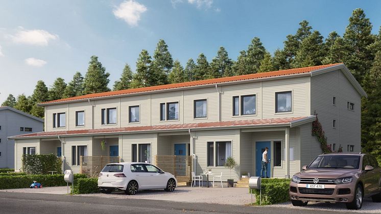 Brf Sundby Äng - 3D-bild av framsidan 