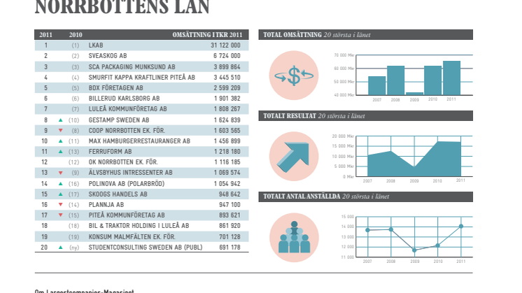 Topplista – Norrbottens läns största företag