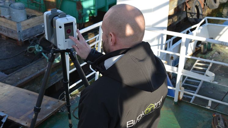 Renoveringsprojekt af færge med RTC360-laserscanner