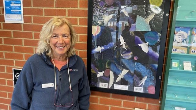 Angie Child has worked with Epsom Down Primary School on this rockets display at Tattenham Corner station.jpg