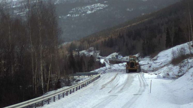 Rasstedet få timer etter at veien ble stengt av radarvarsling.