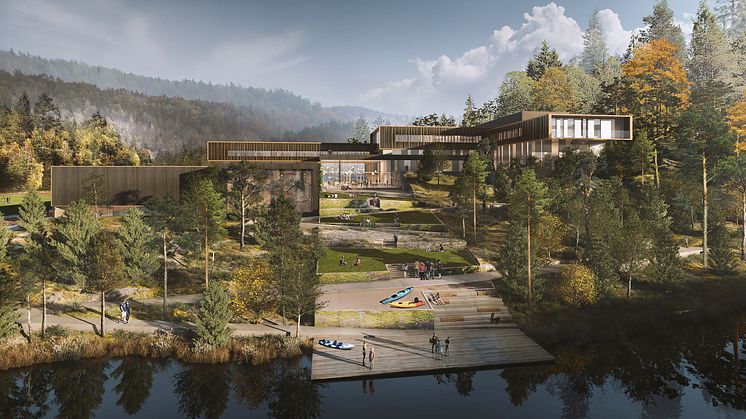 Illustrasjon:  3D illustratør: Archivisuals,  Arkitekt: LINK arkitektur  Landskap: Snøhetta