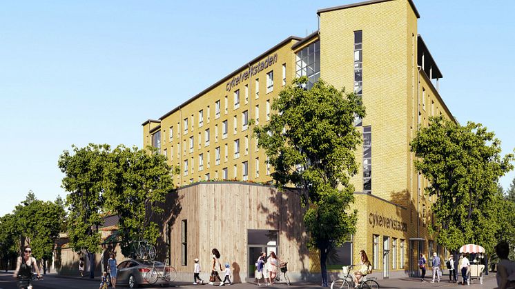 Första spadtaget för nya bostäder i Täby park