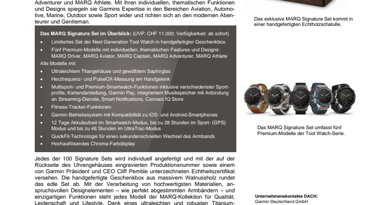 Limitiertes MARQ-Signature Set