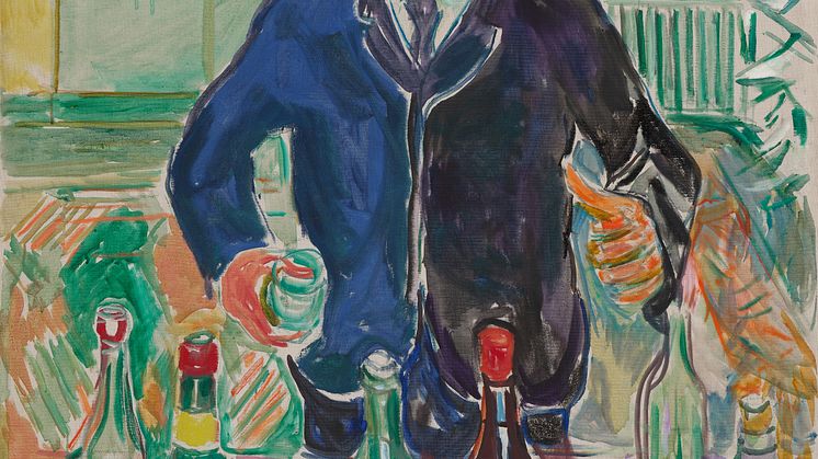Edvard Munch: Selvportrett med flasker / Self-Portrait with Bottles (1938-1942)