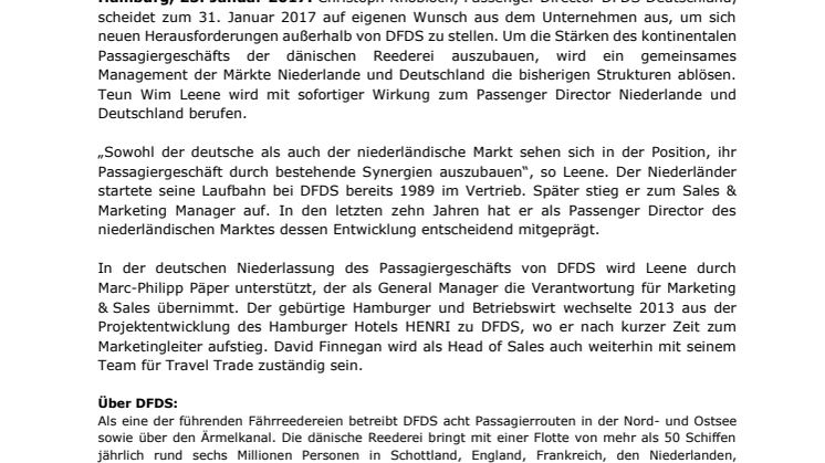 Wechsel in der Führungsetage
