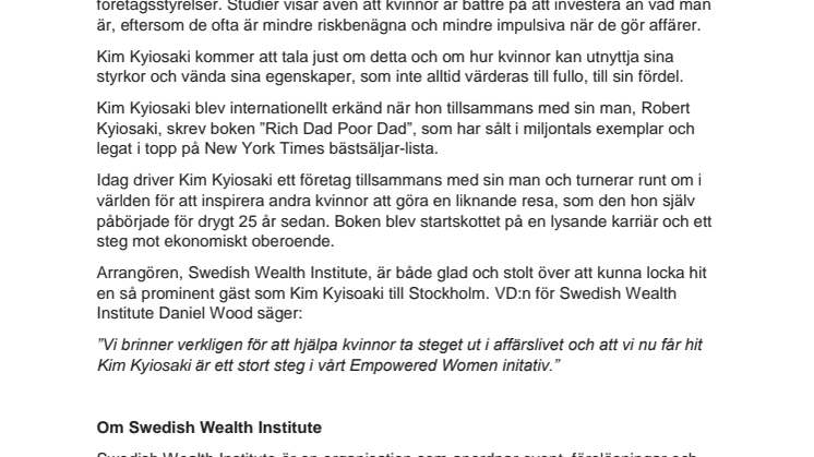Empowered Women-event lockar internationellt erkänd föreläsare till Stockholm 