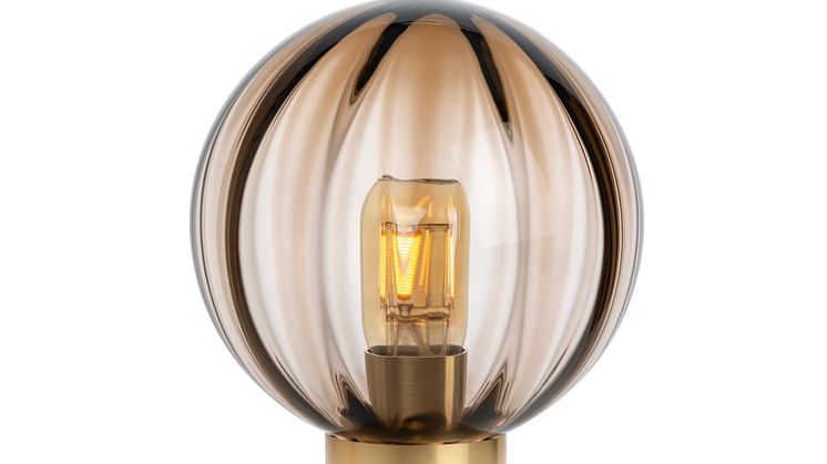 Krystallkulebordlampe