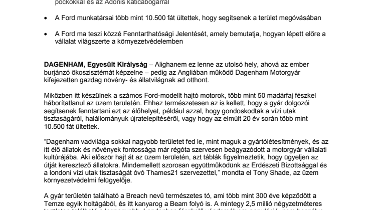 ‘Hosszú utat tettünk meg, és hosszú út áll még előttünk’ – a Ford 2017es fenntarthatósági jelentése 