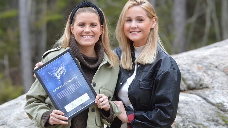 Ida och Malins coronahjälp på Facebook är Månadens Nätängel mars