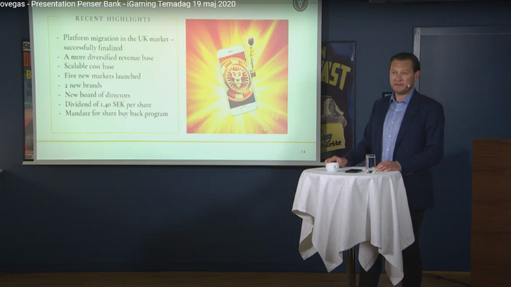 Presentation of LeoVegas by CEO Gustaf Hagman.