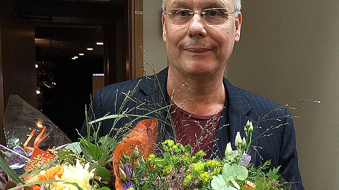 Bild på Nils Claesson från disputationen. Foto: Lena Kempe 