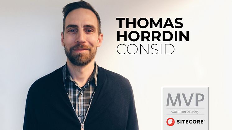 Thomas Horrdin, Technical Lead och Team Lead på Consid, utsedd till Sitecore Commerce MVP.
