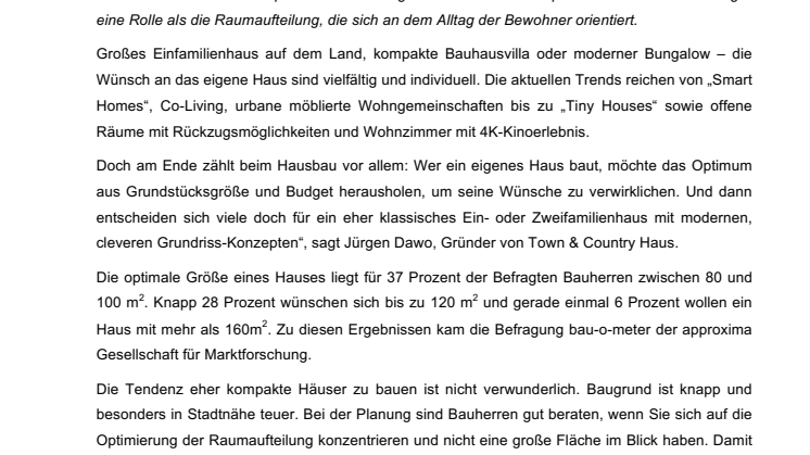 Großes oder kleines Haus – Wie viel Platz braucht eine Familie? 