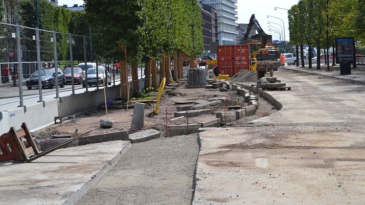 ​Ombyggnaden av Järnvägsgatan går över till östra sidan
