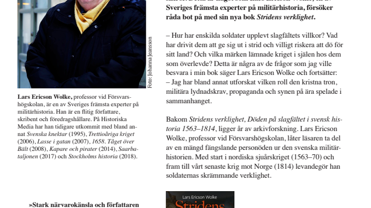 Ny bok skildrar liv och död på svenska slagfält