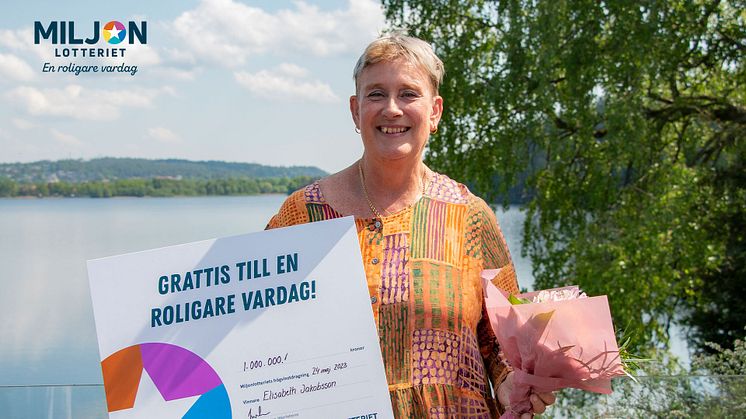 Elisabeth från Trollhättan vann 1 miljon i Miljonlotteriets högvinstdragning.