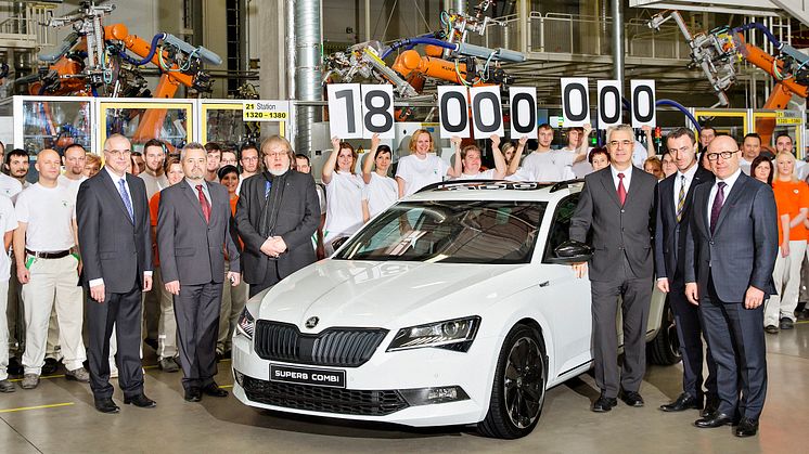 SKODA har produceret bil nummer 18 million