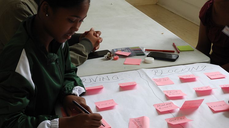 A photo from one of Marías participatory workshops during here fieldwork.