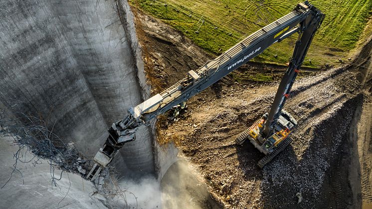 Volvo EC750E HR i arbete i Kristinehamn
