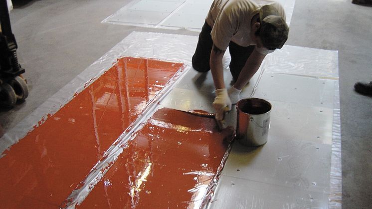 High res image - Sika Limited - Sikafloor Marine PU Red application