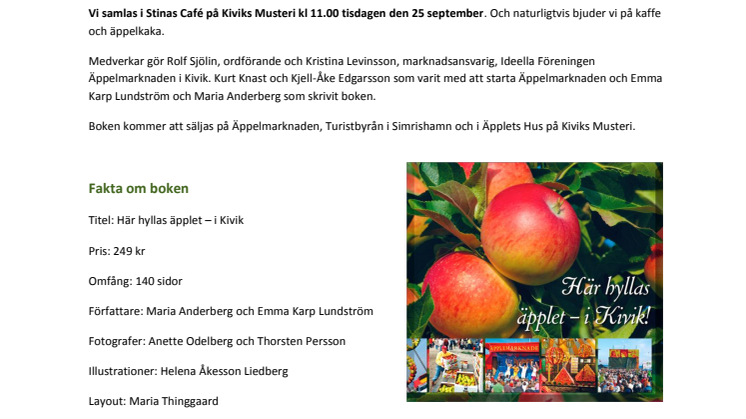 Välkomna till en förhandstitt på boken om Äppelmarknaden