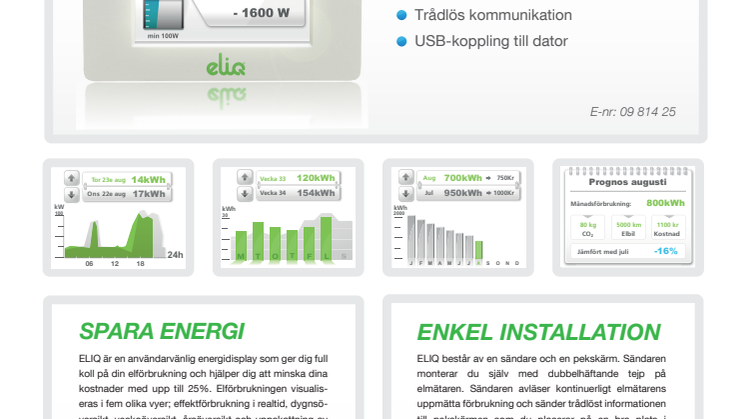 Eliq produktblad.