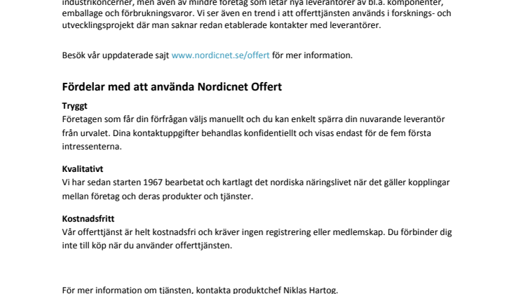 Nordicnet hjälper företag att jämföra priser och att hitta nya leverantörer
