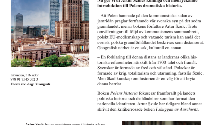 Ny bok om Polens  fascinerande historia