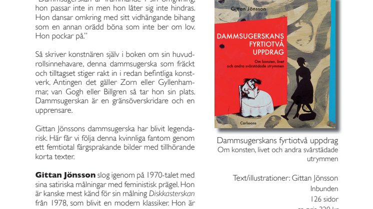 Ny bok: Dammsugerskans fyrtiotvå uppdrag. Om konsten, livet och andra svårstädade utrymmen