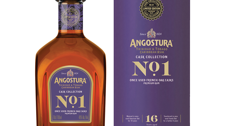ANGOSTURA PRESENTERAR No. 1 2nd Edition Once Used French Oak “The Cask Collection” serien!