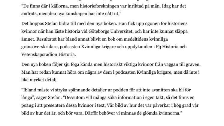 Att minnas kvinnorna historien glömde