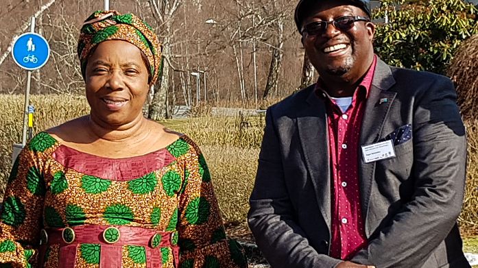 Solange Kasiba och Roger Buhendwa, DR Kongo, är på sverigebesök 
