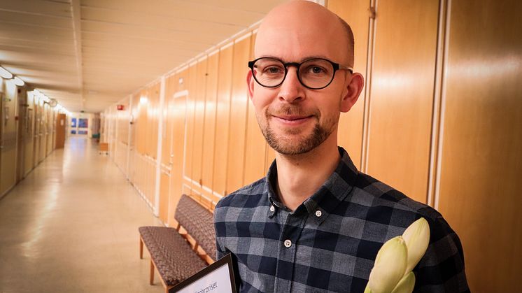 Läkaren Martin Windling är årets handledare 2019 i Skellefteå. Foto: Per Strömbro/Region Västerbotten