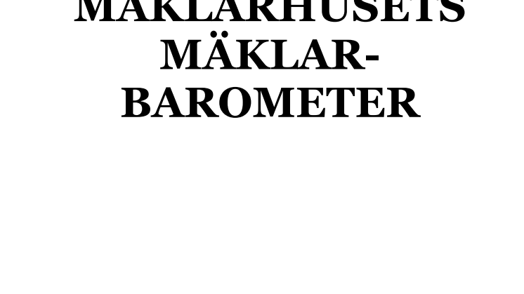 Mäklarhusets Mäklarbarometer