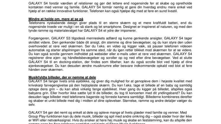 Samsung præsenterer GALAXY S 4