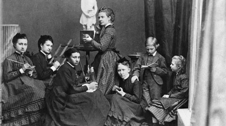 Rosalie Sjöman, I ateljén, 1860-tal © Nordiska museet