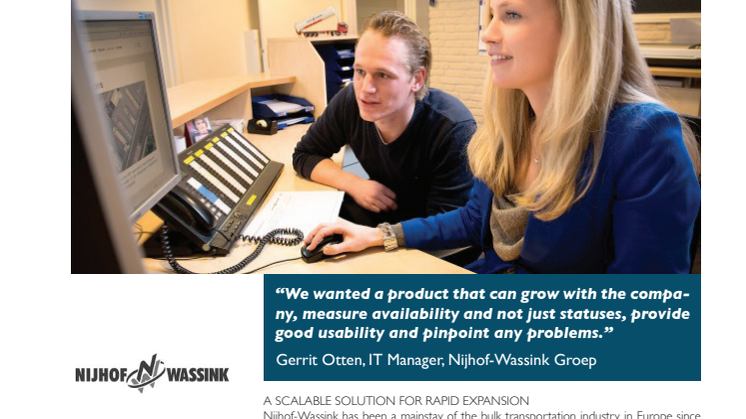 Scalable and unified monitoring is a top priority for Nijhof-Wassink Groep