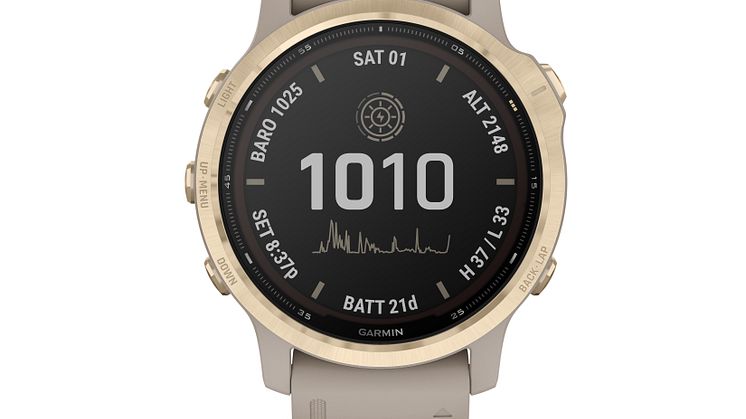fenix 6S Pro Solar Beige / Weißgold 
