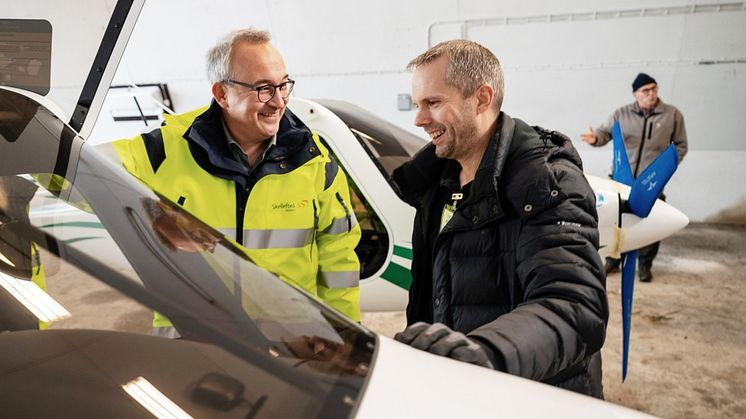 Första permanent placerade elflygplanen har anlänt till Skellefteå Airport 